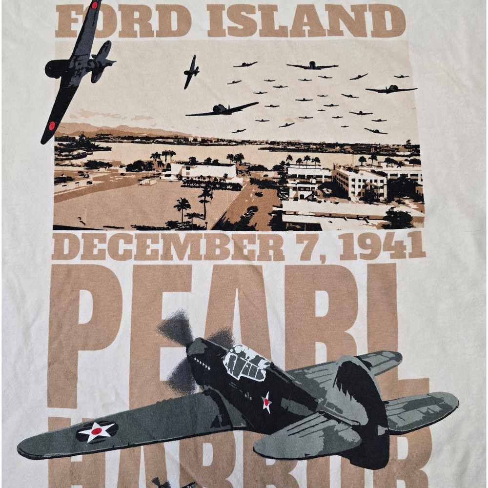 Pearl Harbor Aviation Museum T Shirt Mens Large Hawaii Graphic Tee WWII - Picture 11 of 11